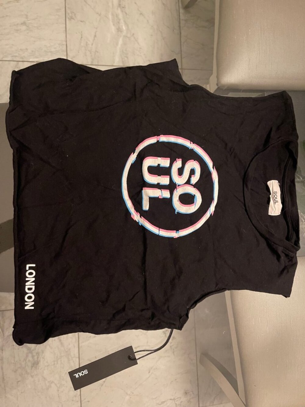 Soul London Black Sleeveless Tank Top NWT Sz S $64 Retail